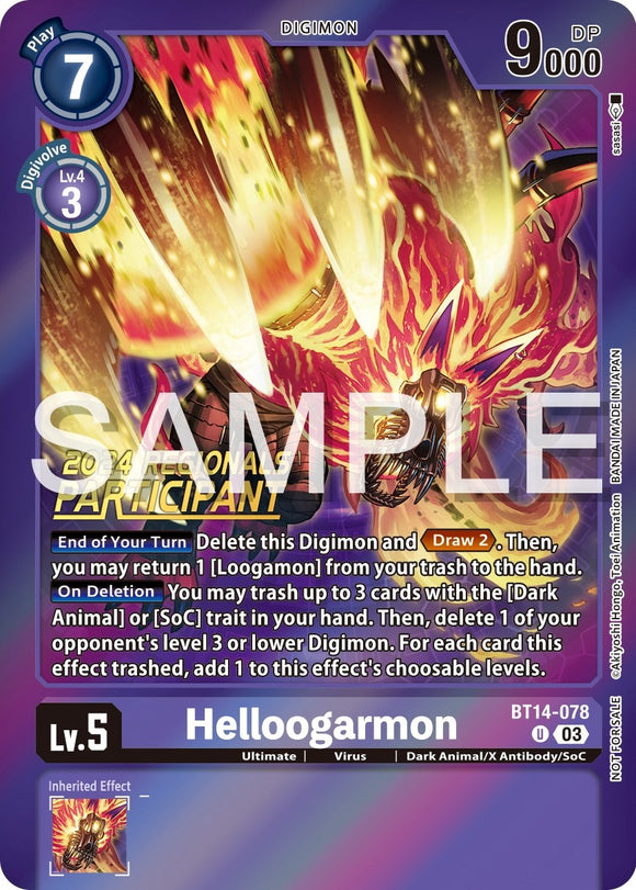 Helloogarmon [BT14-078] (Participante de las Regionales 2024) [Promociones de Blast Ace] 