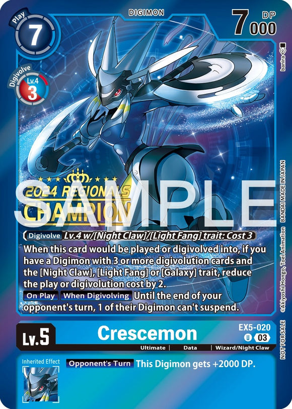 Crescemon [EX5-020] (Campeón de las Regionales 2024) [Promociones del Coliseo Animal] 