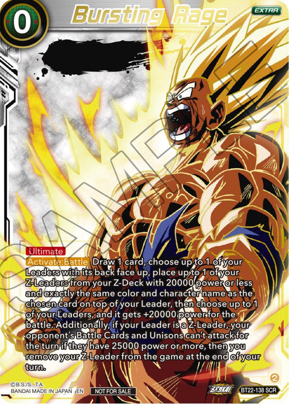Bursting Rage (número de serie) (BT22-138) [Tarjetas de promoción de torneos] 