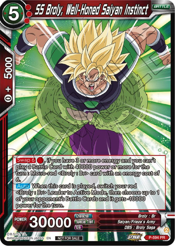 SS Broly, instinto Saiyan bien perfeccionado (Paquete Deluxe 2024 Vol.1) (P-594) [Tarjetas de promoción] 