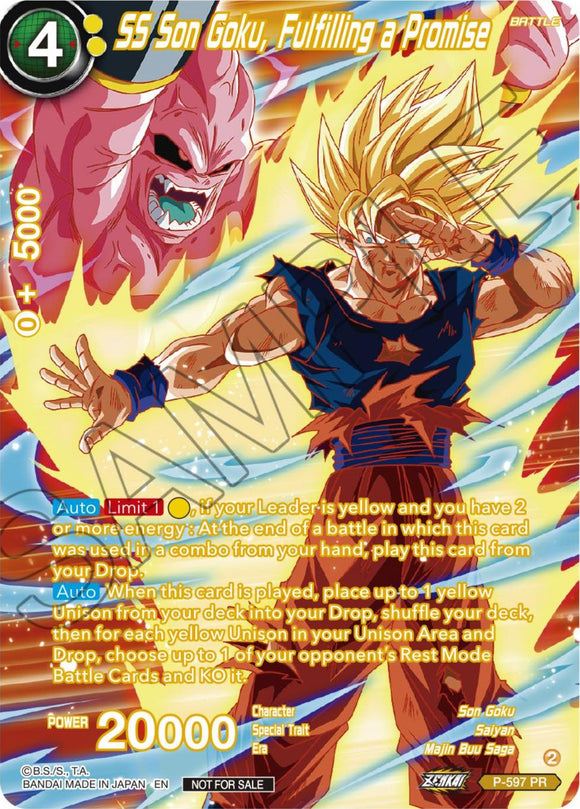SS Son Goku, Cumpliendo una Promesa (Arte Alternativo) (Paquete Deluxe 2024 Vol.1) (P-597) [Tarjetas de Promoción] 