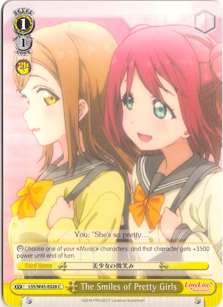 Las sonrisas de las chicas guapas (LSS/W45-E028 C) [Love Live! Sunshine!!] 