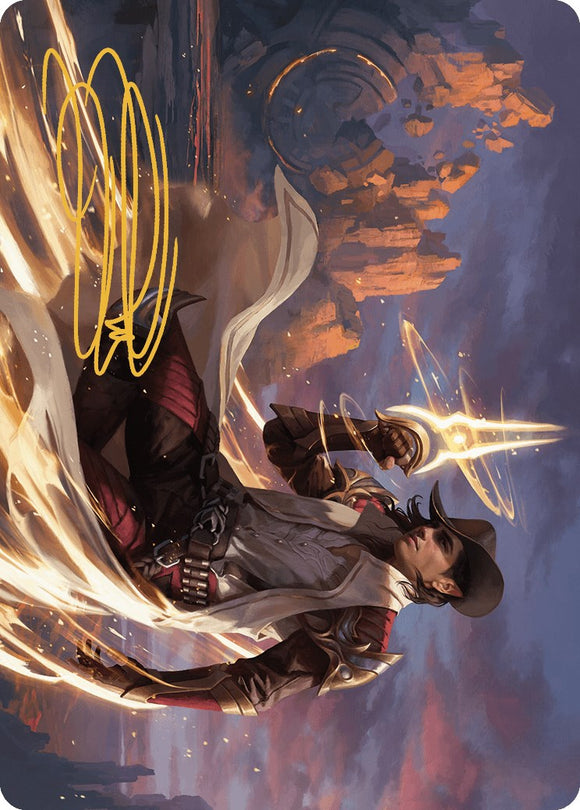 Tarjeta de arte de Kellan, el niño (firma estampada en oro) [Serie de arte Outlaws of Thunder Junction] 