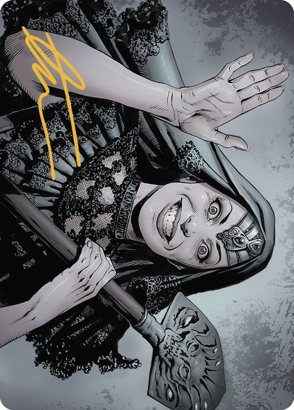Tarjeta de arte de Gisa, la Hellraiser (firma estampada en oro) [Serie de arte Outlaws of Thunder Junction] 