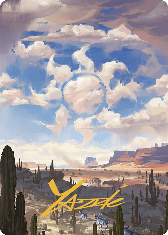 Tarjeta de arte de las llanuras (firma estampada en dorado) [Serie de arte Outlaws of Thunder Junction] 