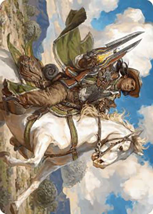 Tarjeta de arte del héroe Wylie Duke, Atiin [Serie de arte Outlaws of Thunder Junction] 