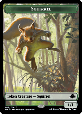 Zombie // Squirrel Double-Sided Token [Dominaria Remastered Tokens] - 0