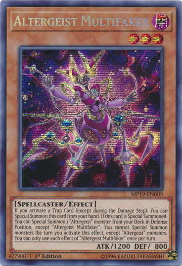 Altergeist Multifaker [MP19-EN009] Prismático Secreto Raro 
