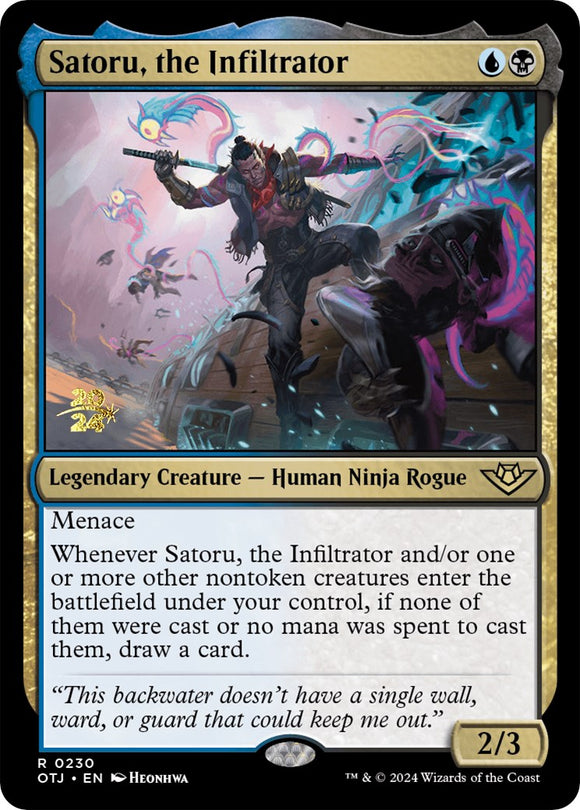 Satoru, el Infiltrado [Promociones de prelanzamiento de Outlaws of Thunder Junction] 