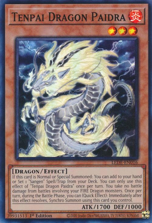 Dragón Tenpai Paidra [LEDE-EN016] Súper raro 