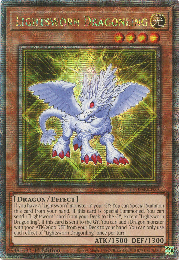 Dragoncito Juramentado de Luz (Secreto Raro de un Cuarto de Siglo) [LEDE-EN023] Secreto Raro de un Cuarto de Siglo 