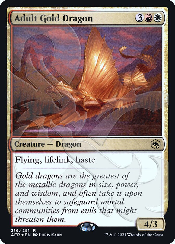 Dragón dorado adulto (promoción de Ampersand) [Promociones de Dungeons &amp; Dragons: Adventures in the Forgotten Realms] 