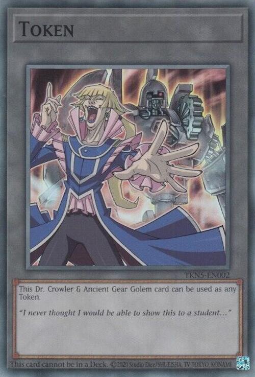 Ficha: Dr. Crowler y Golem de Mecanismo Antiguo [TKN5-EN002] Súper Raro 