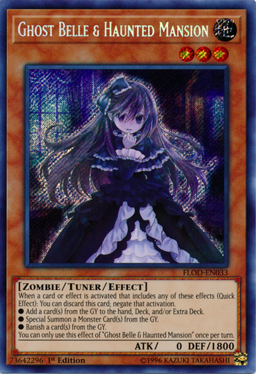 Ghost Belle & Haunted Mansion [FLOD-EN033] Secret Rare