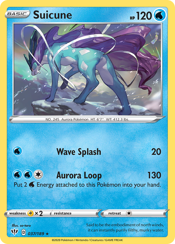 Suicune (037/189) [Espada y escudo: oscuridad en llamas] 
