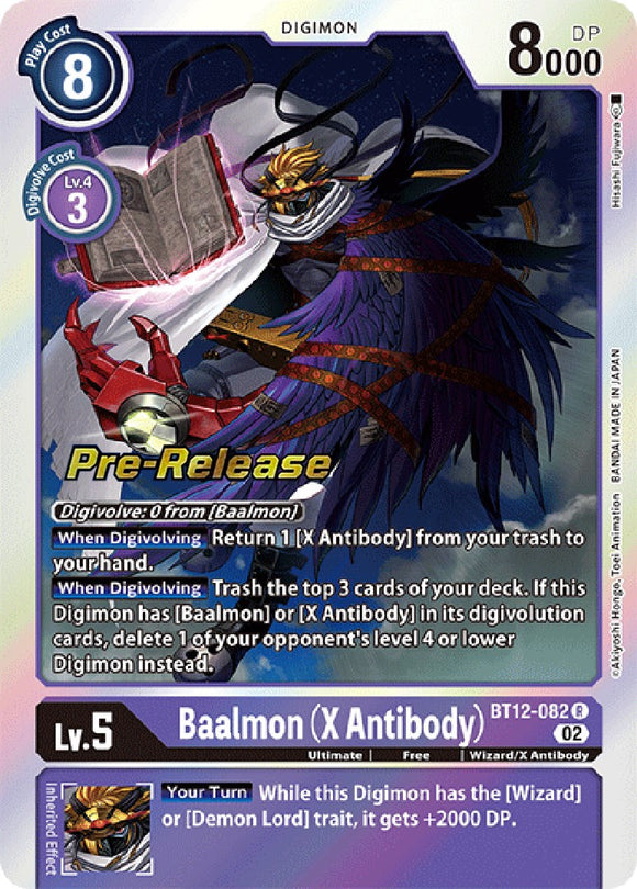 Baalmon (Anticuerpo X) [BT12-082] [Tarjetas de prelanzamiento de Across Time] 
