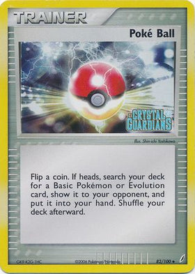 Poke Ball (82/100) (Estampada) [EX: Guardianes de Cristal] 