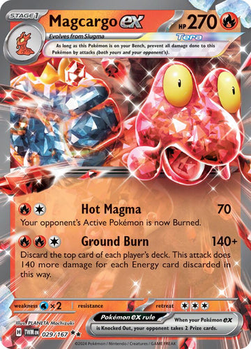 Magcargo ex (029/167) [Scarlet &amp; Violet: Mascarada del Crepúsculo] 