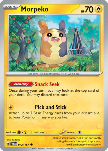 Morpeko (072/167) [Scarlet &amp; Violet: Mascarada del Crepúsculo] 