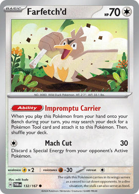 Farfetch'd (132/167) [Scarlet &amp; Violet: Mascarada del crepúsculo] 