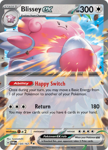 Blissey ex (134/167) [Scarlet &amp; Violet: Mascarada del crepúsculo] 