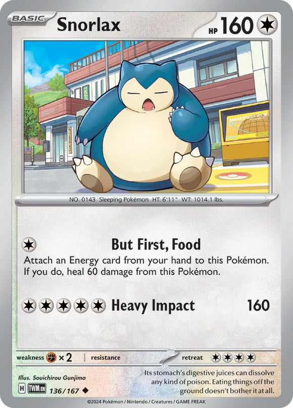 Snorlax (136/167) [Scarlet &amp; Violet: Mascarada del Crepúsculo] 