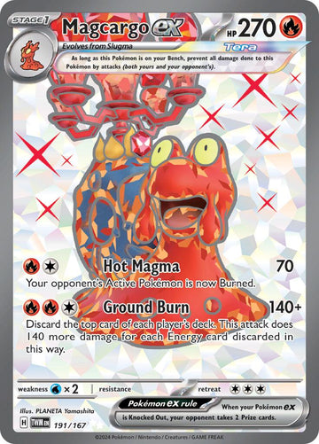 Magcargo ex (191/167) [Scarlet &amp; Violet: Mascarada del Crepúsculo] 