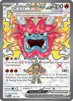 Máscara de llama de corazón Ogerpon ex (192/167) [Scarlet &amp; Violet: Twilight Masquerade] 