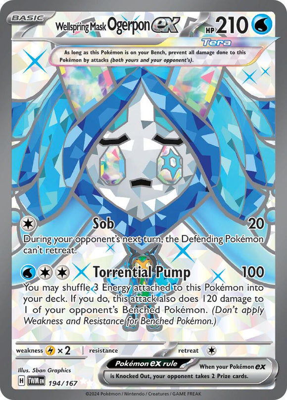 Máscara de manantial Ogerpon ex (194/167) [Scarlet &amp; Violet: Twilight Masquerade] 