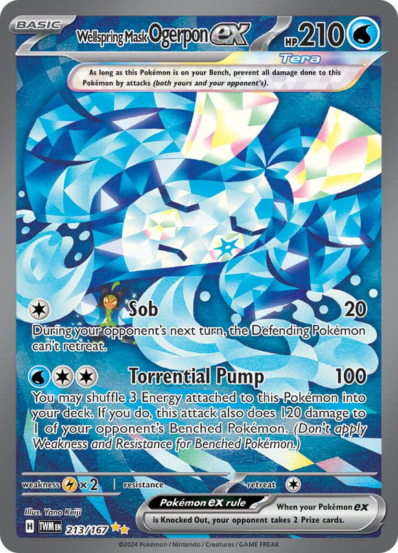 Máscara de manantial Ogerpon ex (213/167) [Scarlet &amp; Violet: Twilight Masquerade] 