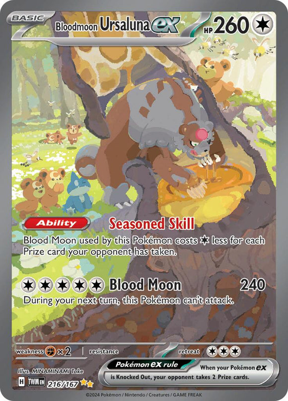 Ursaluna Luna de Sangre ex (216/167) [Scarlet &amp; Violet: Mascarada del Crepúsculo] 
