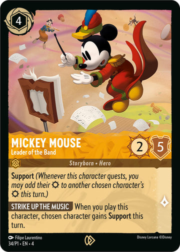 Mickey Mouse - Líder de la banda (34) [Tarjetas promocionales] 