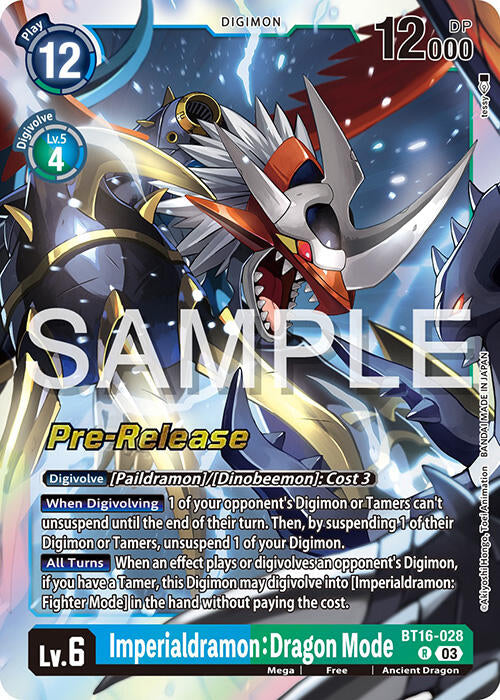 Imperialdramon: Modo Dragón [BT16-028] [Promociones previas al lanzamiento de Beginning Observer] 