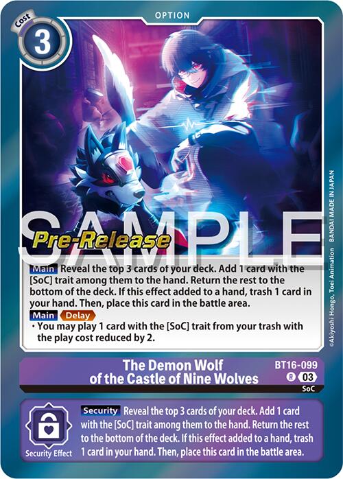 El Lobo Demonio del Castillo de los Nueve Lobos [BT16-099] [Promociones previas al lanzamiento de Beginning Observer] 