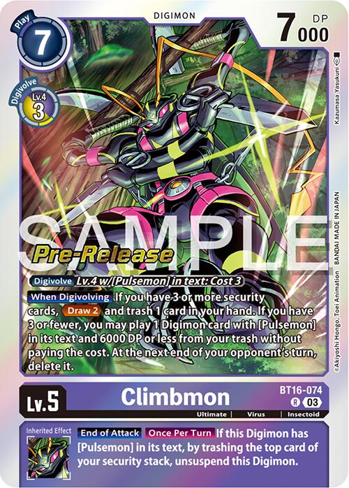 Climbmon [BT16-074] [Promociones previas al lanzamiento de Beginning Observer] 
