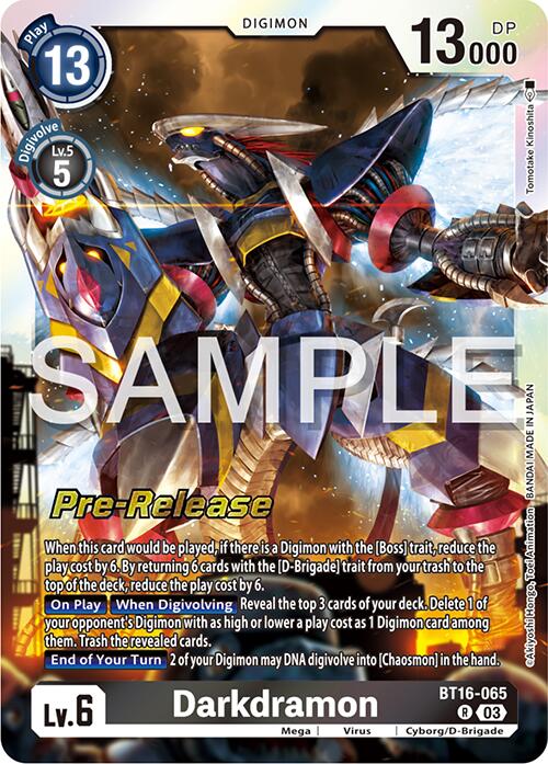 Darkdramon [BT16-065] [Promociones previas al lanzamiento de Beginning Observer] 