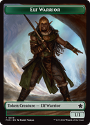Emblem - Vivien Reid // Elf Warrior Double-Sided Token [Foundations Tokens]-2