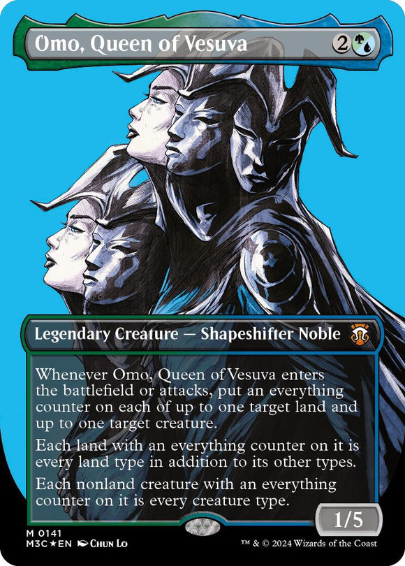Omo, reina de Vesuva (sin bordes) (lámina ondulada) [Comandante de Modern Horizons 3] 
