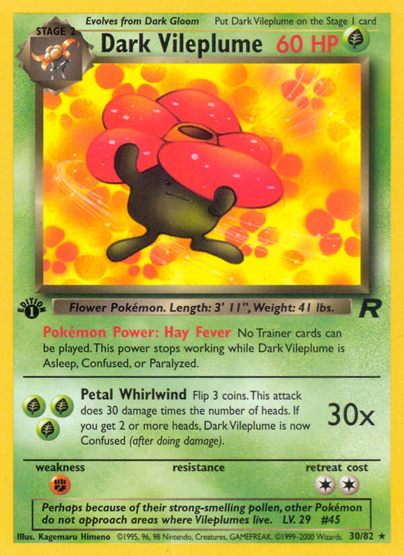 Vileplume oscuro (30/82) [Equipo Rocket 1.ª edición] 