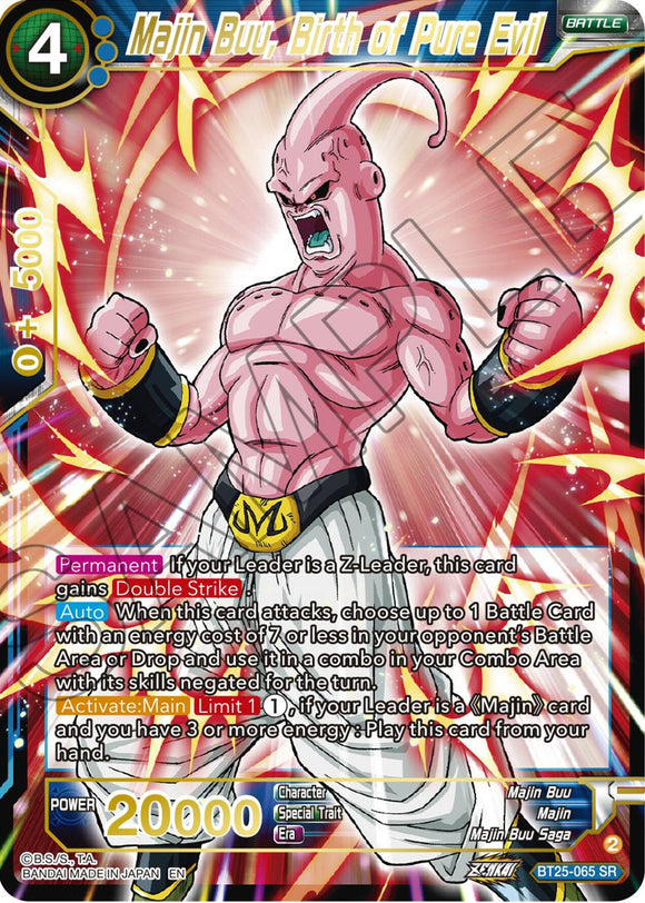 Majin Buu, el nacimiento del mal puro (BT25-065) [Leyenda de las Dragon Balls] 