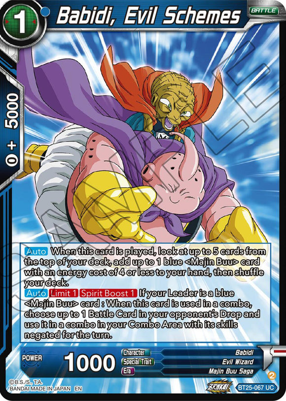 Babidi, planes malvados (BT25-067) [La leyenda de las esferas del dragón] 