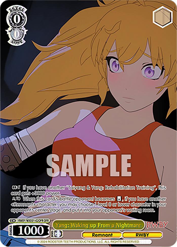 Yang: Despertando de una pesadilla (RWBY/WXE01-02OFR OFR) [RWBY: Premium Booster] 