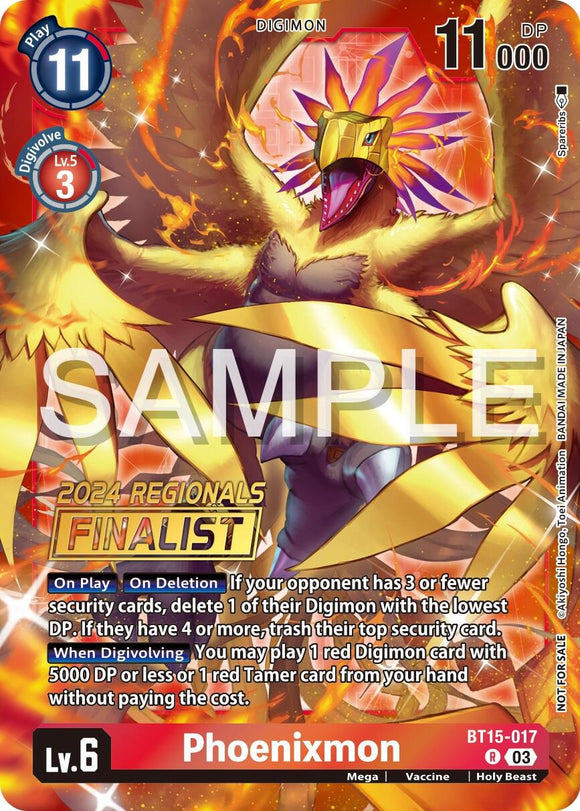 Phoenixmon [BT15-017] (finalista de las regionales de 2024) [Exceed Apocalypse] 