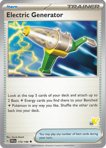 Generador eléctrico (170/198) (sello de Pikachu n.° 32) [Battle Academy 2024] 