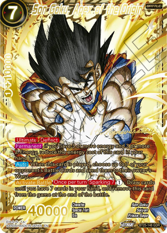 Son Goku, Ápice del Origen (GDR) (BT25-148) [Leyenda de las Dragon Balls] 