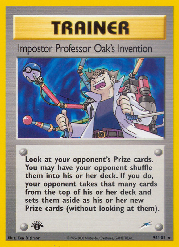 La invención del impostor Profesor Oak (94/105) [Neo Destiny 1.ª edición] 