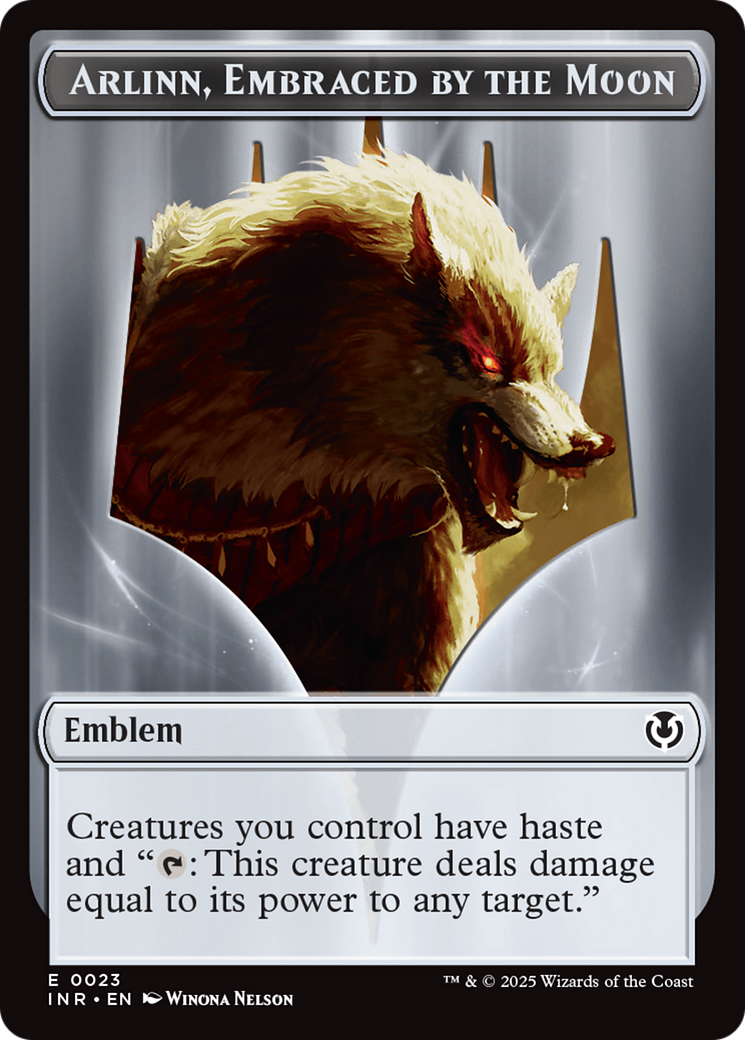 Wolf (0018) // Emblem - Arlinn, Embraces by the Moon Double-Sided Token [Innistrad Remastered Tokens] - 0