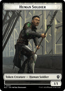 Human Soldier // Wolf (035) Double-Sided Token [Bloomburrow Commander Tokens]-1