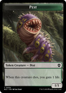 Pest // Shapeshifter Double-Sided Token [Bloomburrow Commander Tokens]-1