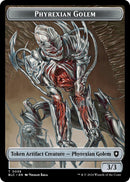 Phyrexian Golem // Faerie Double-Sided Token [Bloomburrow Commander Tokens]-1